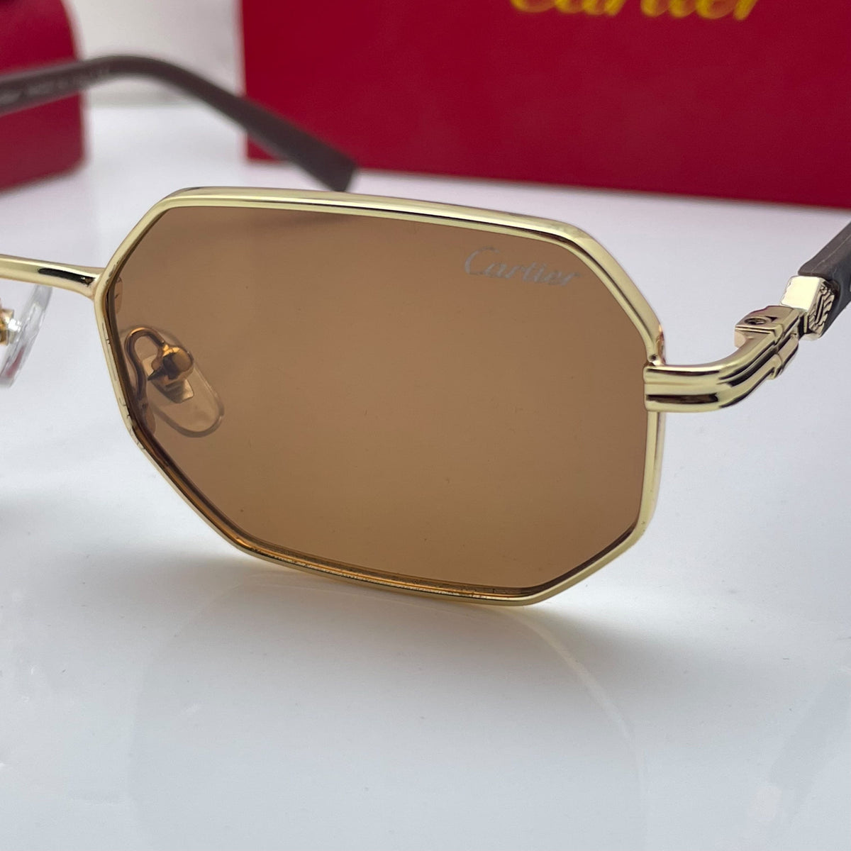 car_tier brown shaded black sunglasses
