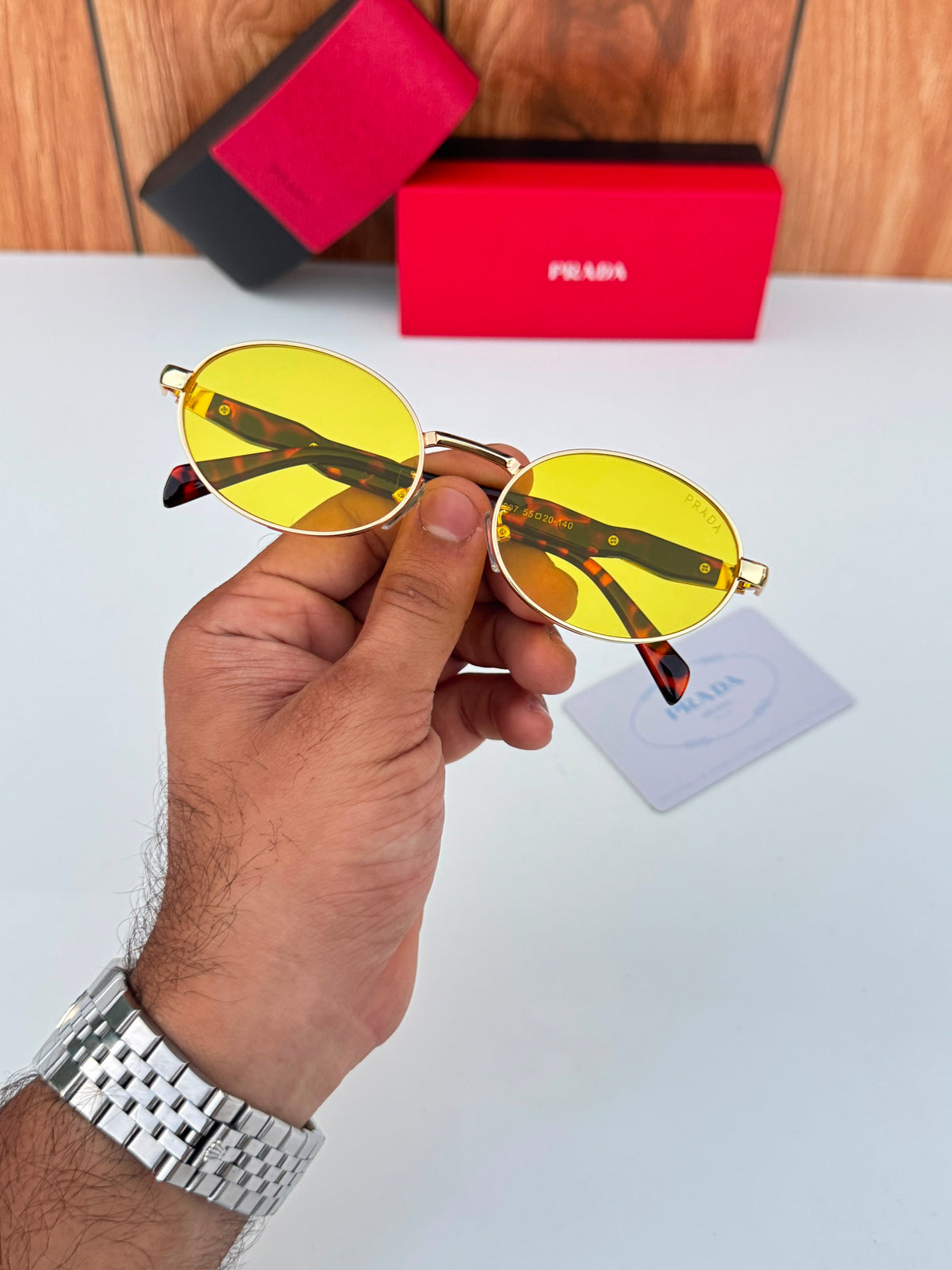 Pra_da yellow gold unisex with box kit