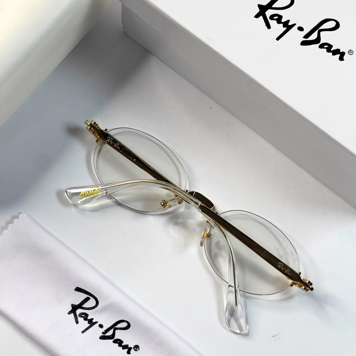 Ray_ban oval gold plano for unisex
