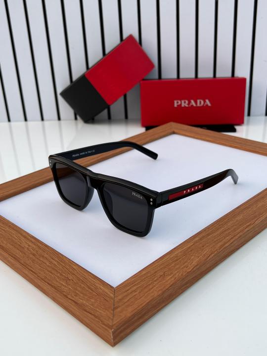 Pra_da glossy black alpha luxury sunglasses