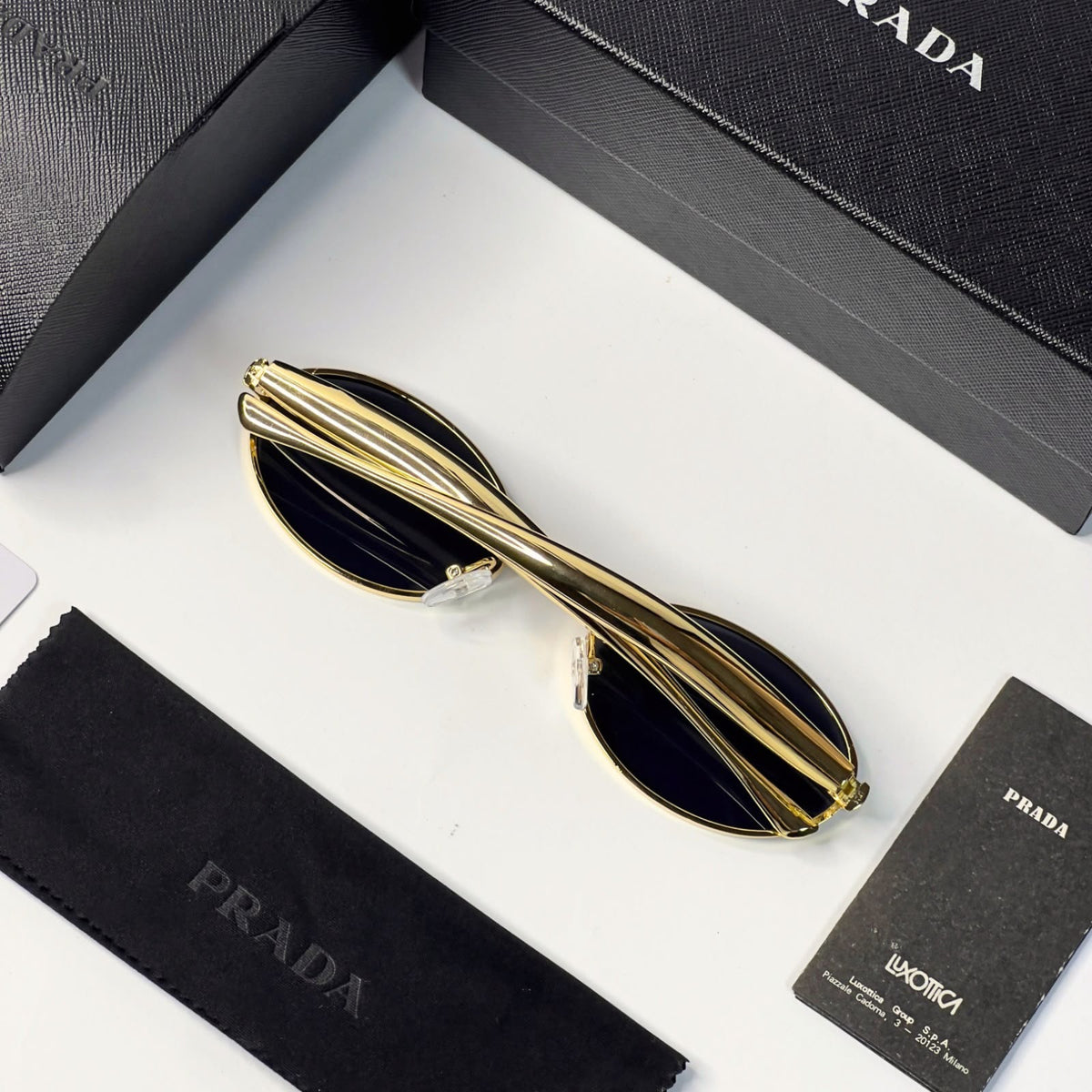 Pra_da gold & black sunglasses