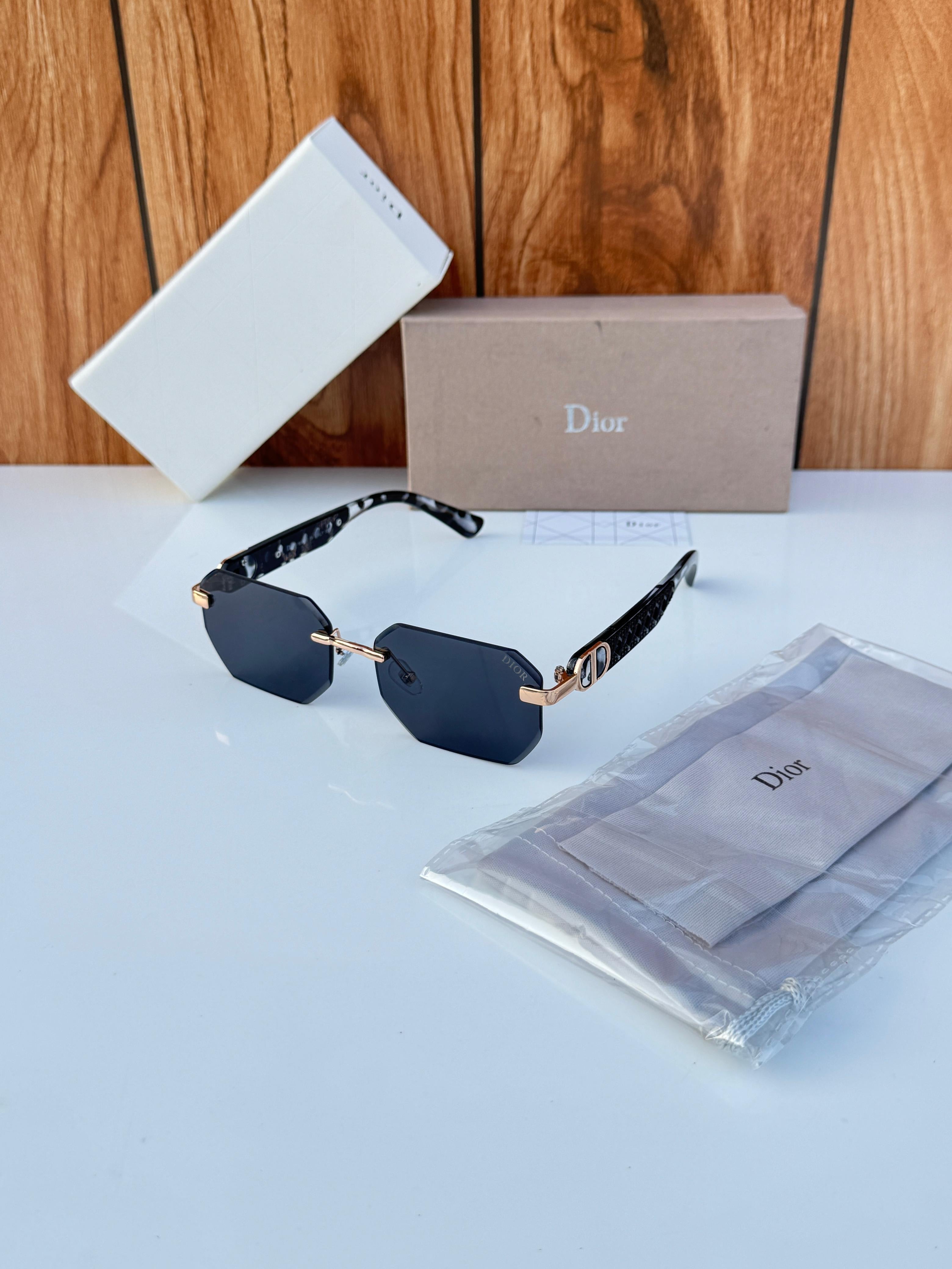 Dio_r premium gold black sunglasses 🕶️