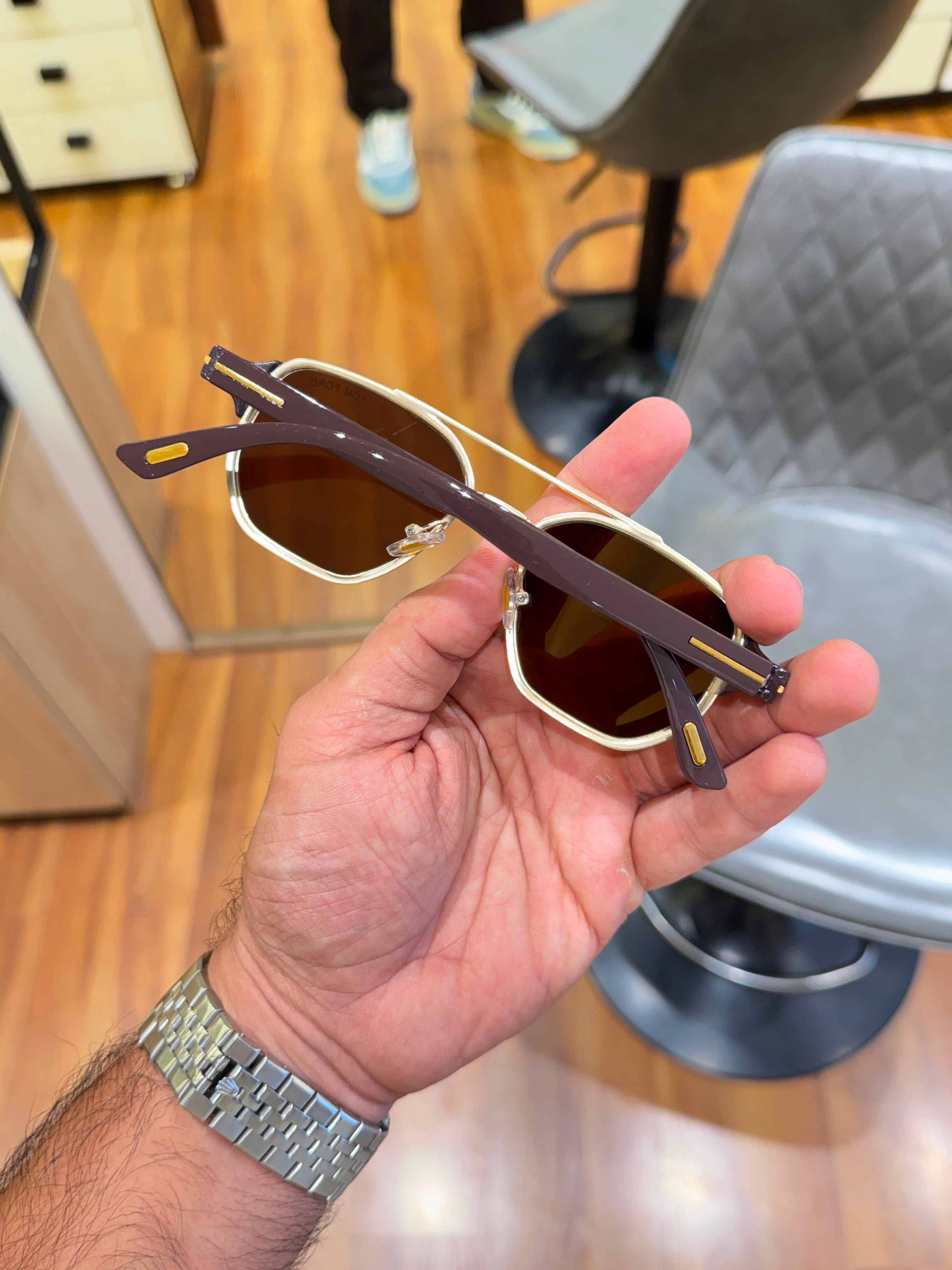 To_m for_d gold brown for mens with box kit
