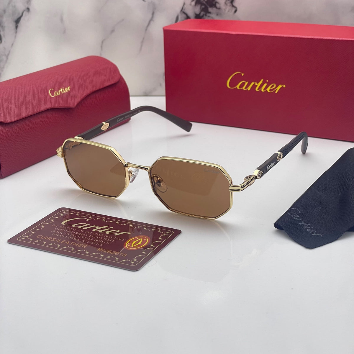 car_tier brown shaded black sunglasses