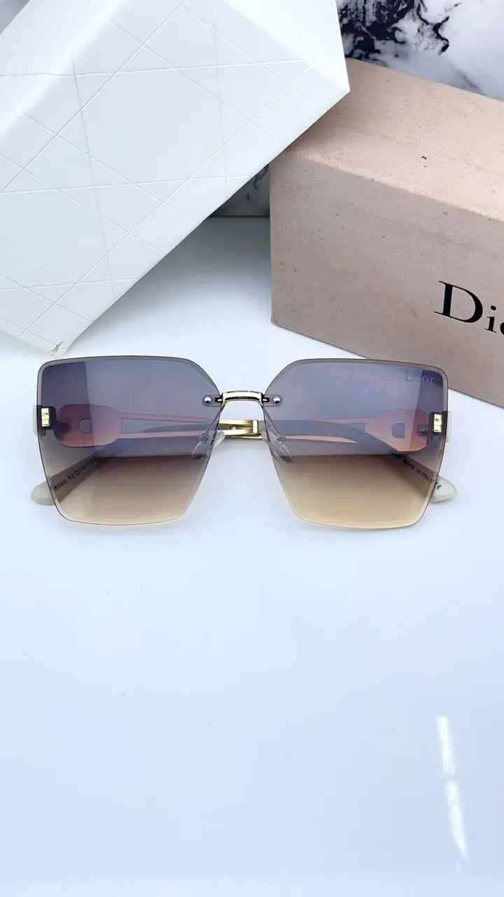 Di_or brown golden white sunglasses for women with original box kit