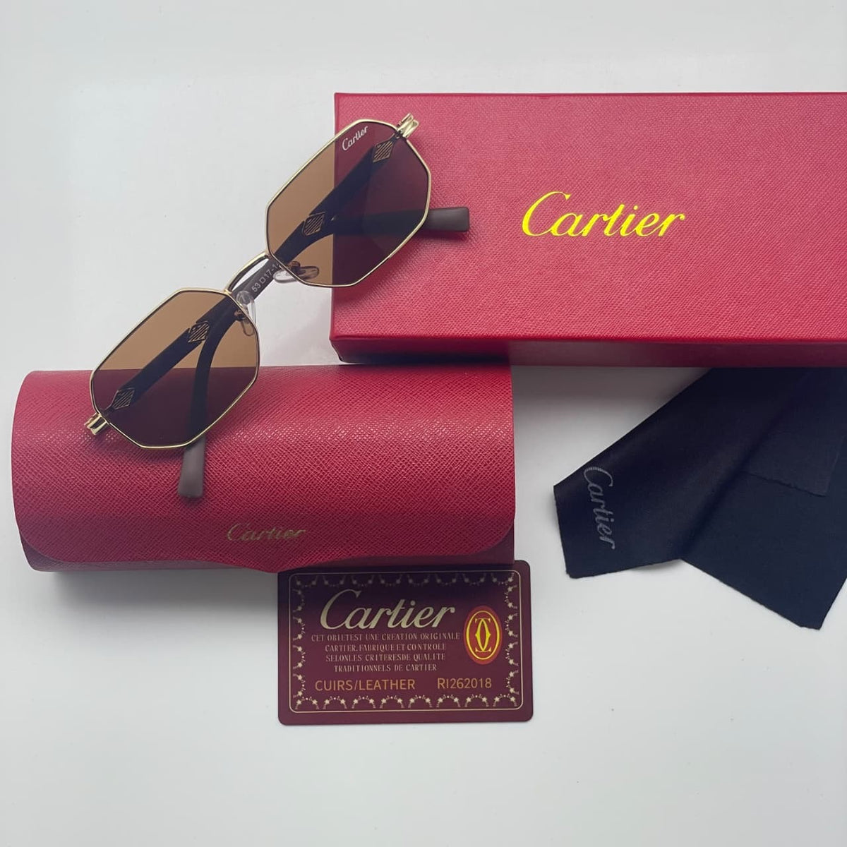 car_tier brown shaded black sunglasses
