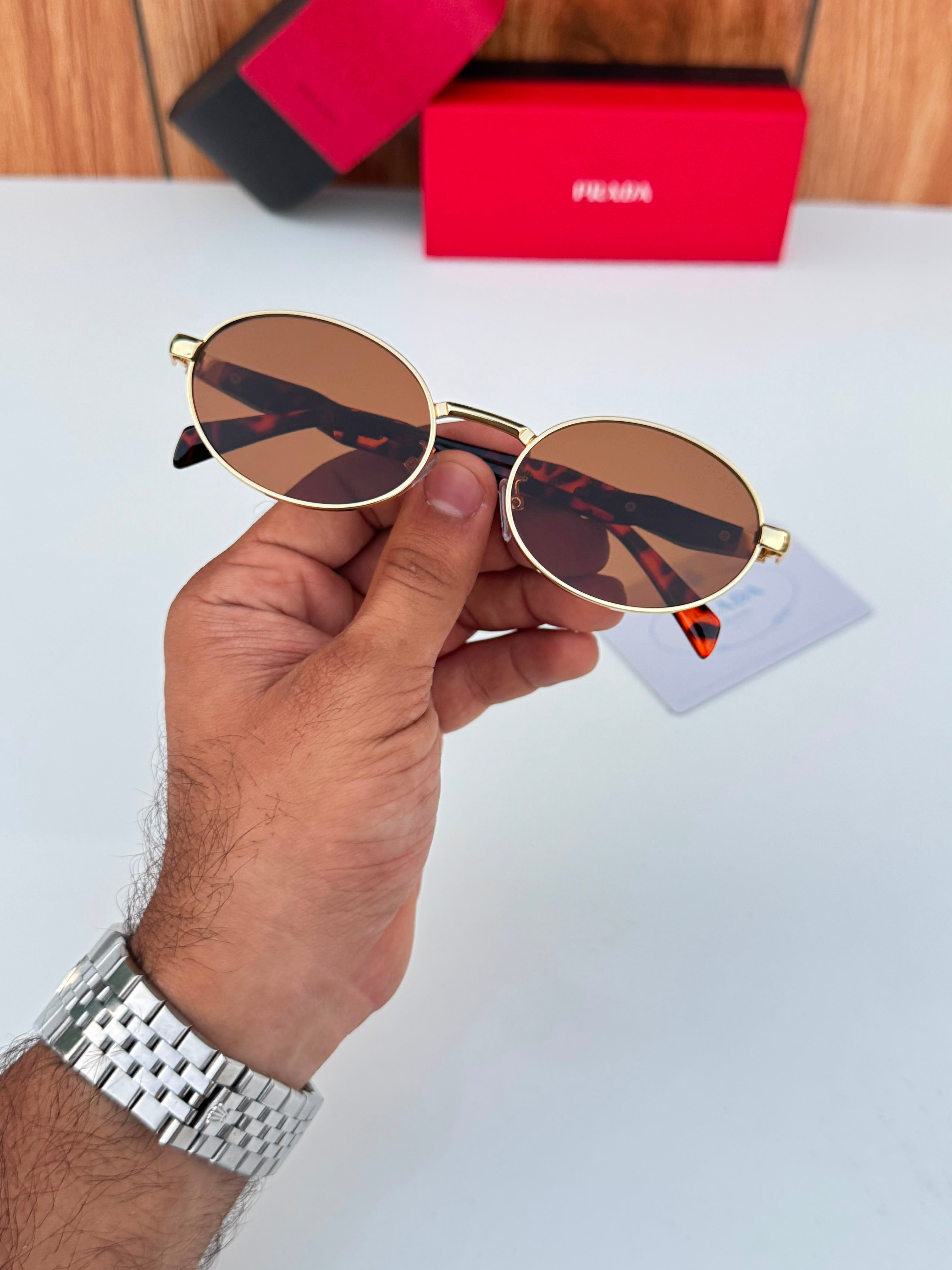 Pra_da gold brown edition unisex with box kit