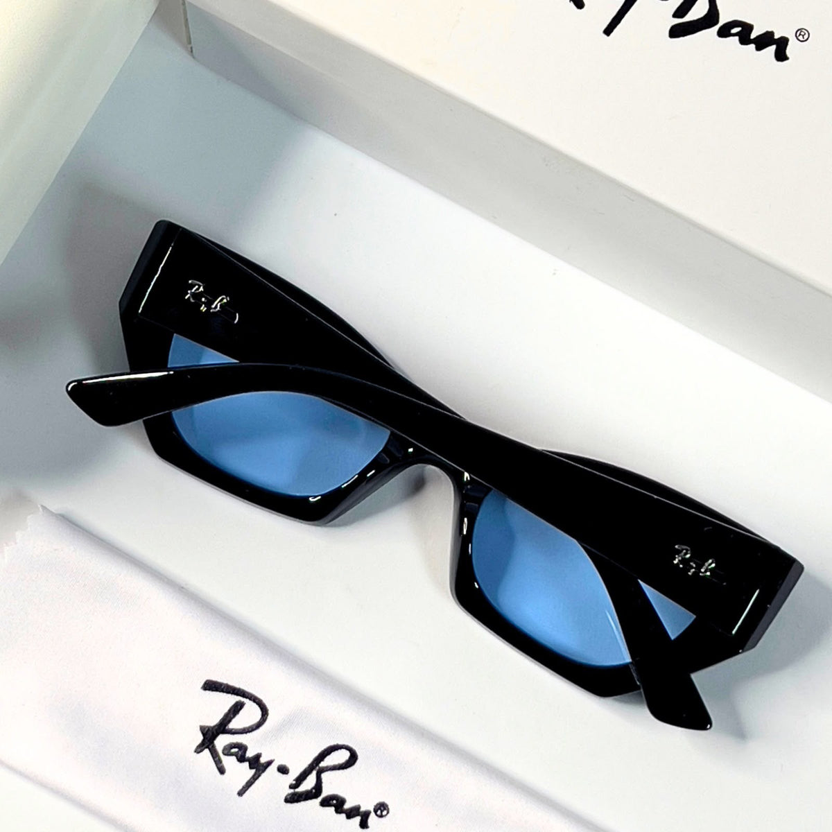 Ray_ban black & blue shaded sunglasses