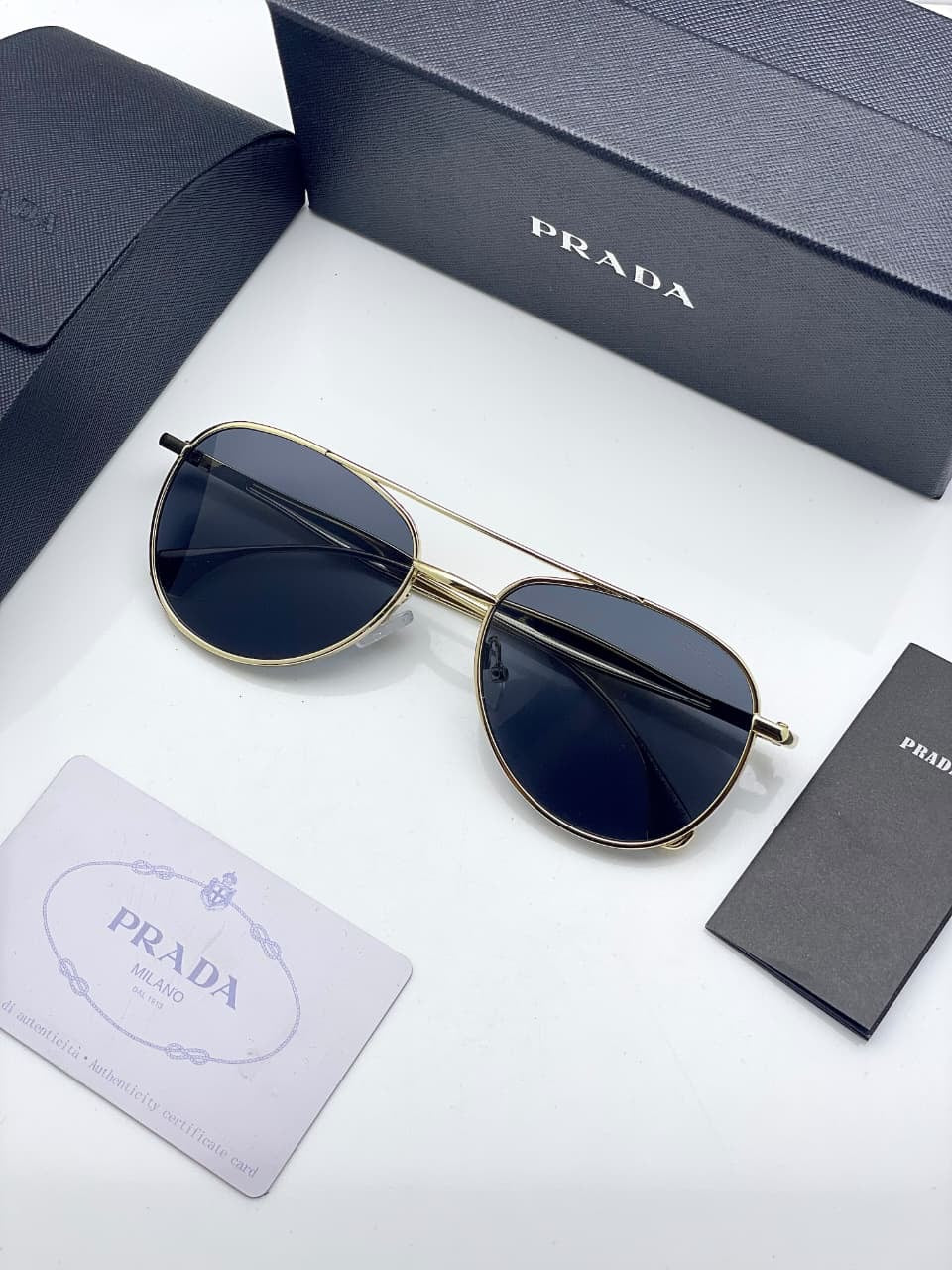 Pra_da black and gold sunglasses for men