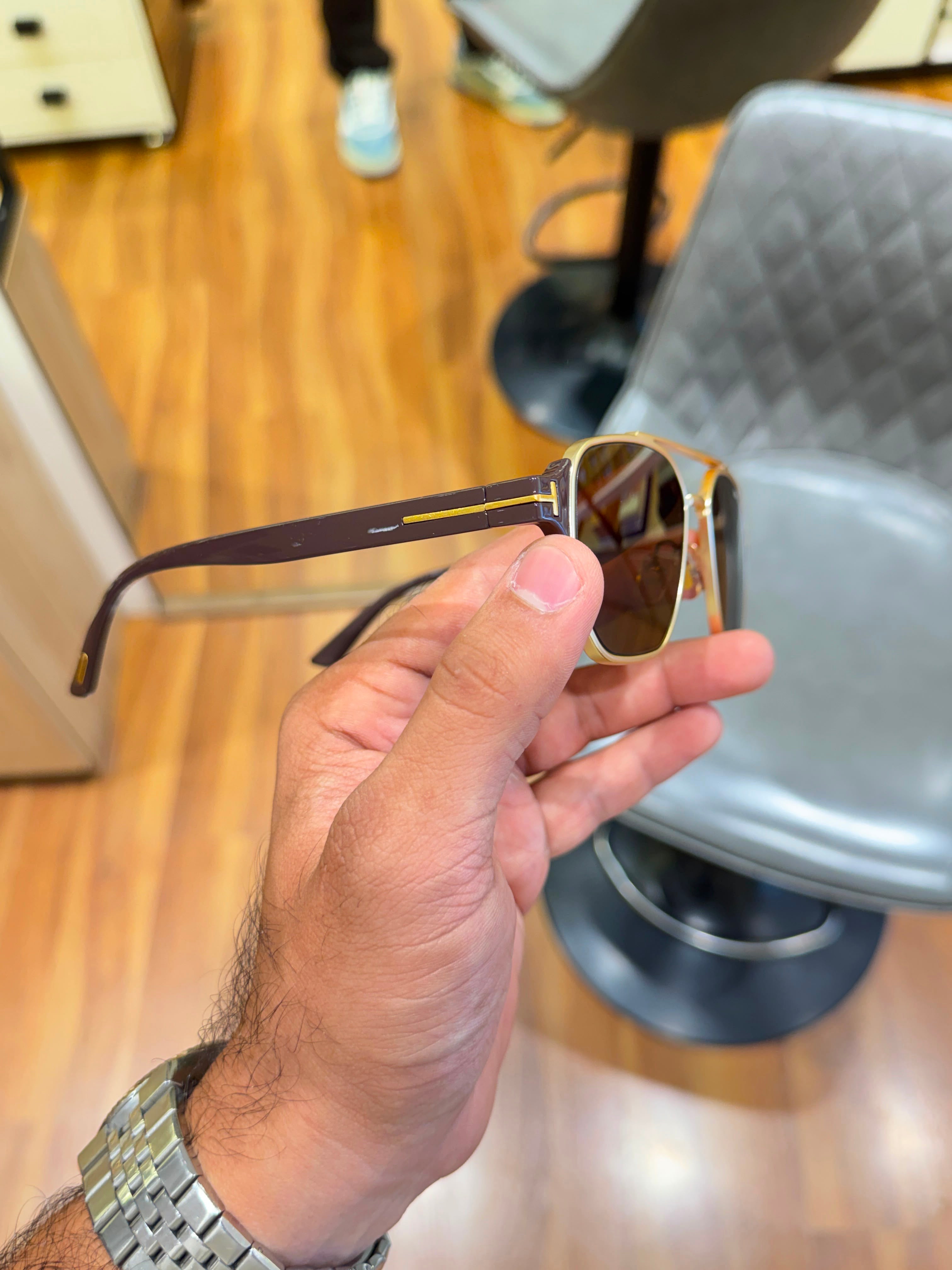 To_m for_d gold brown for mens with box kit