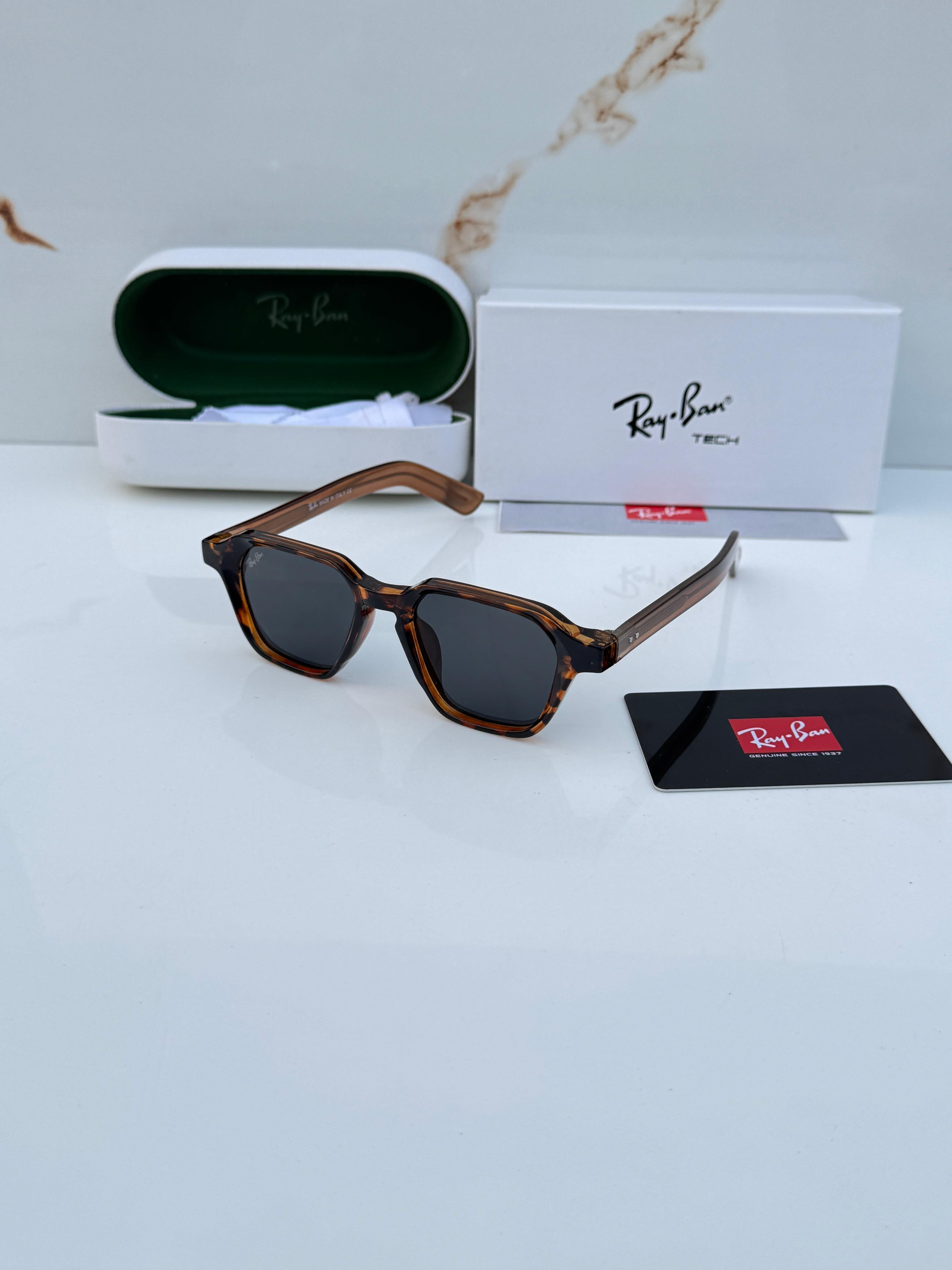 Ray_ban tiger black unisex with box kit