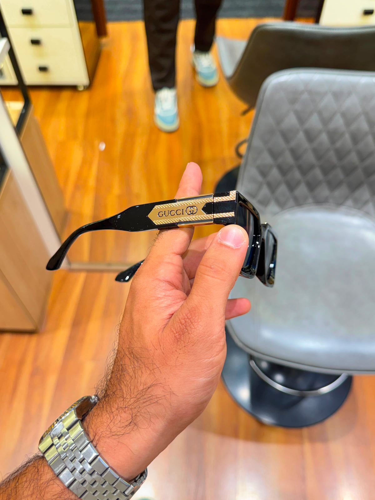 Di_or black golden marking sunglasses