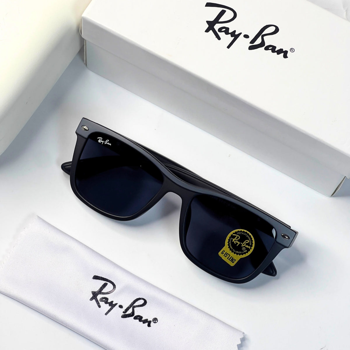 Ray_ban grey matt black sunglasses