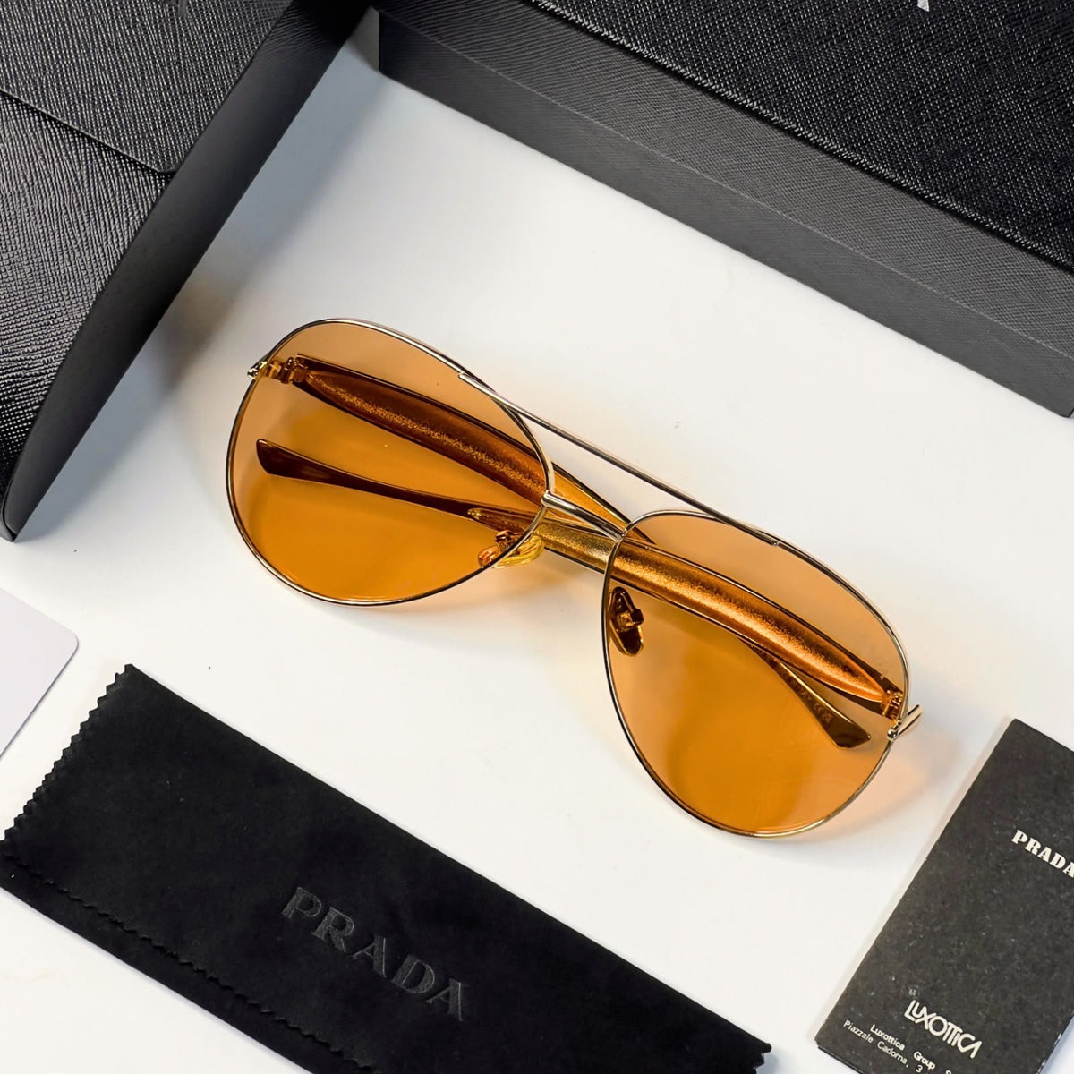 Pra_da candy gold sunglasses for mens