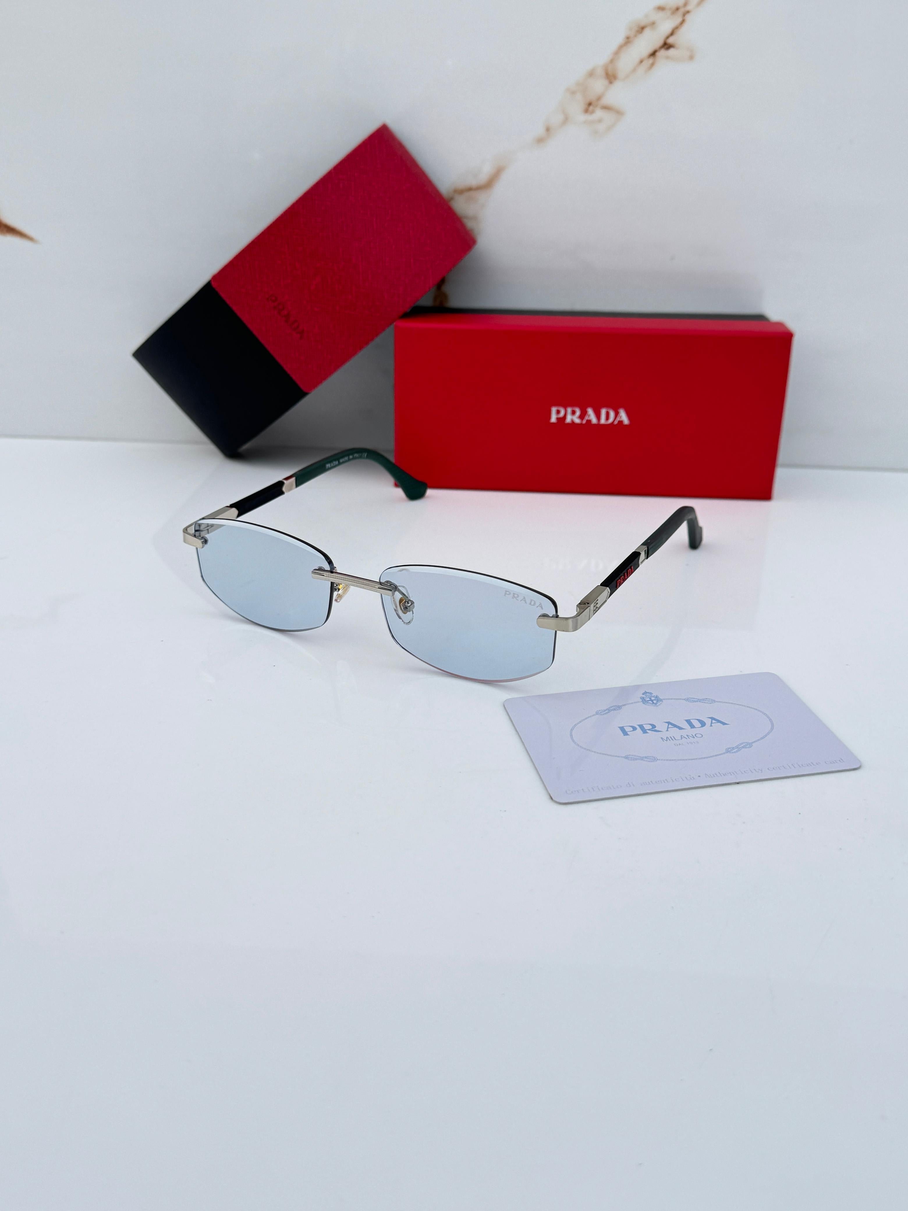 Pra_da silver blue shaded unisex with box kit