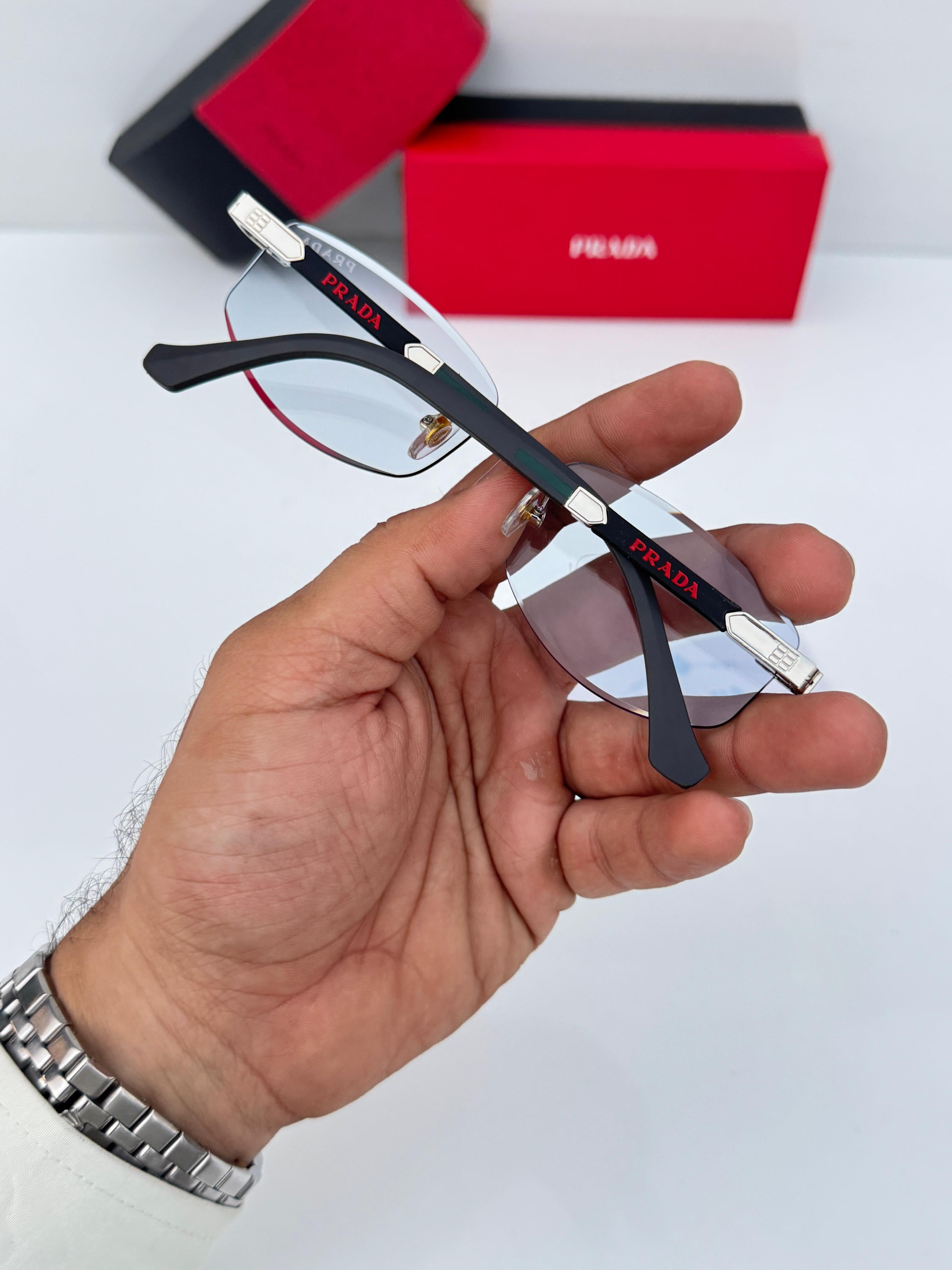 Pra_da silver blue shaded unisex with box kit