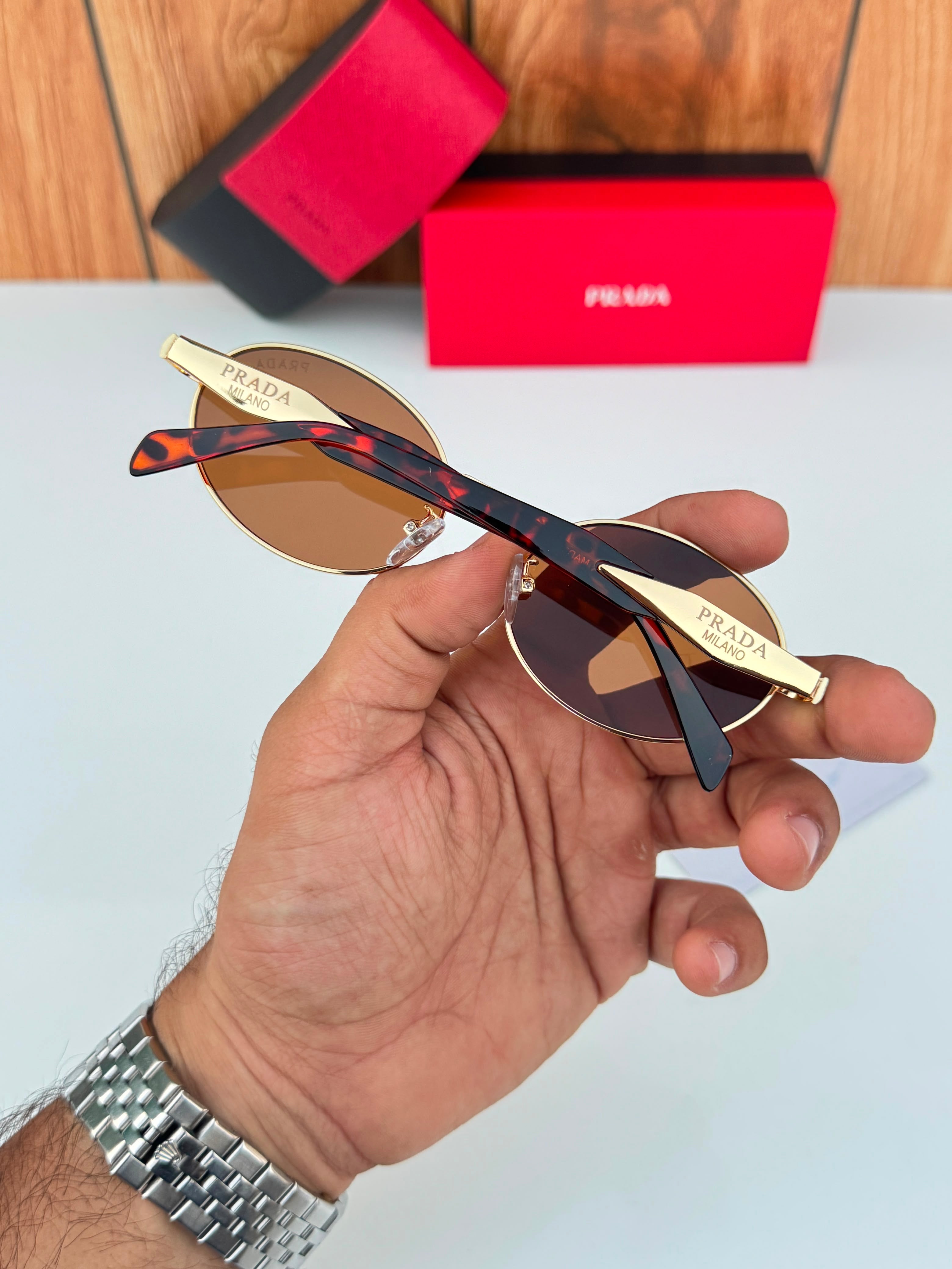 Pra_da gold brown edition unisex with box kit