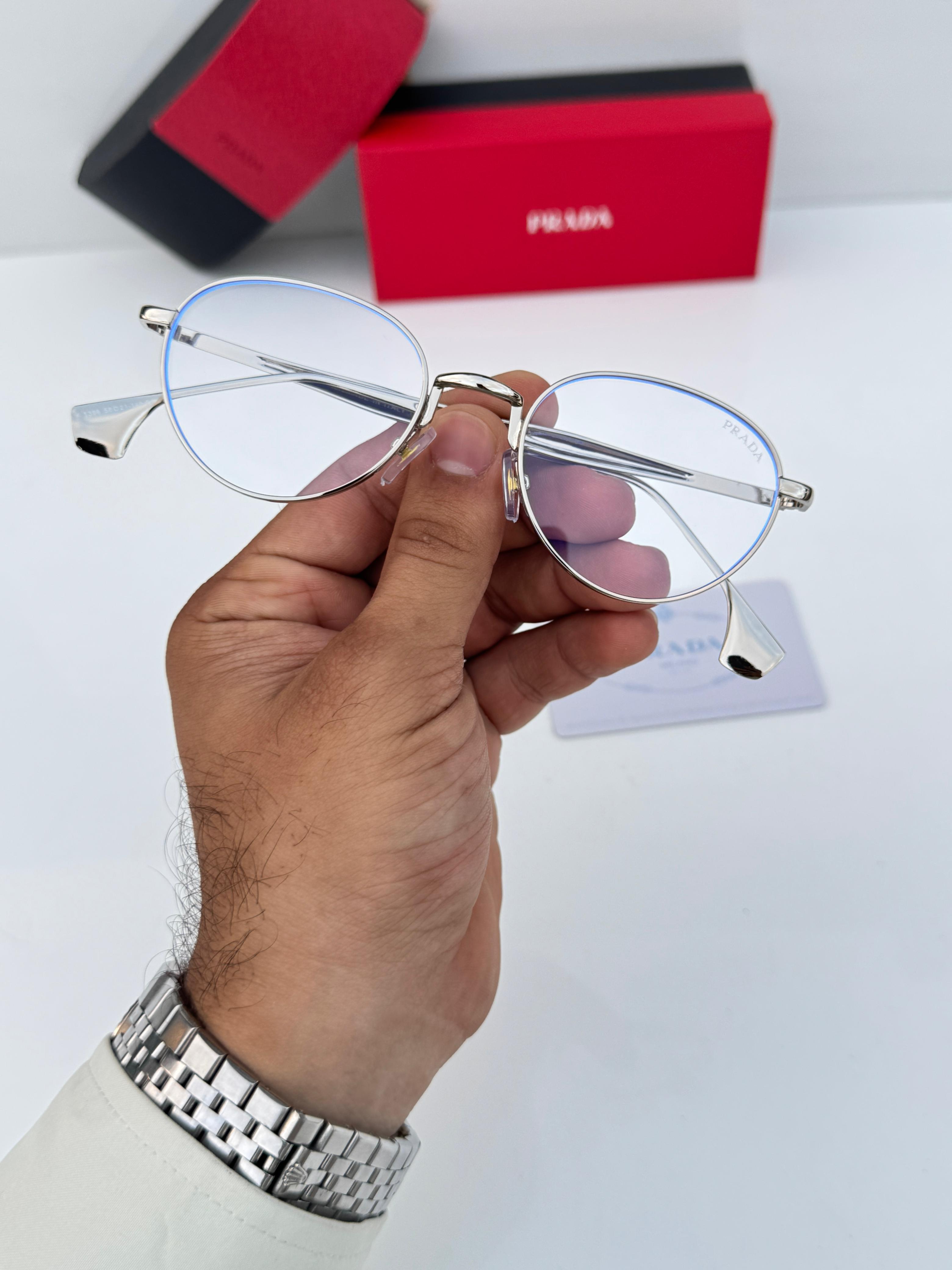 Pra_da silver plain unisex with box