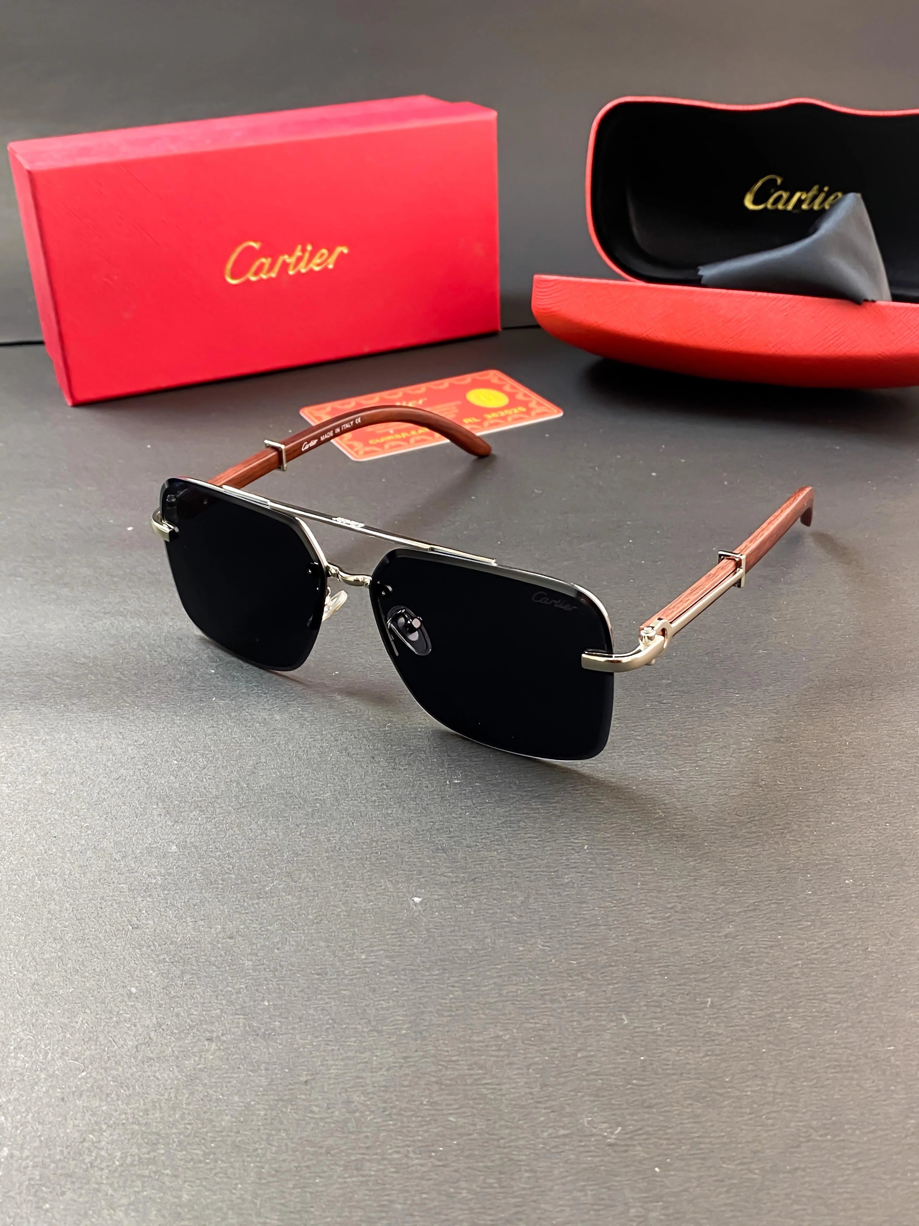 CART WOODEN BLACK 3087